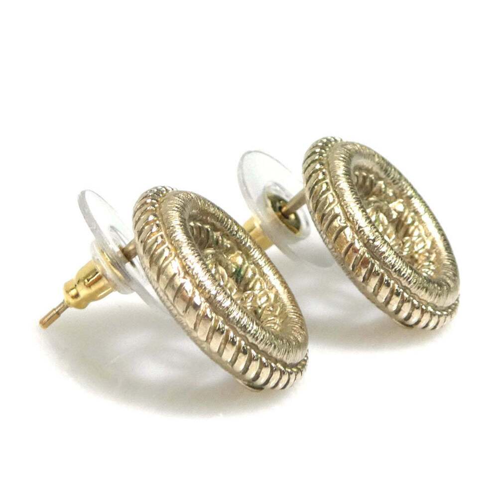 CHANEL Authentic Gold Logo Earrings - Picture 3 of 8
